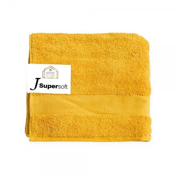 Coppia asciugamani viso + ospite Andrea Home JSuperSoft Ocra