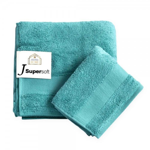Coppia asciugamani viso + ospite Andrea Home JSuperSoft Tiffany