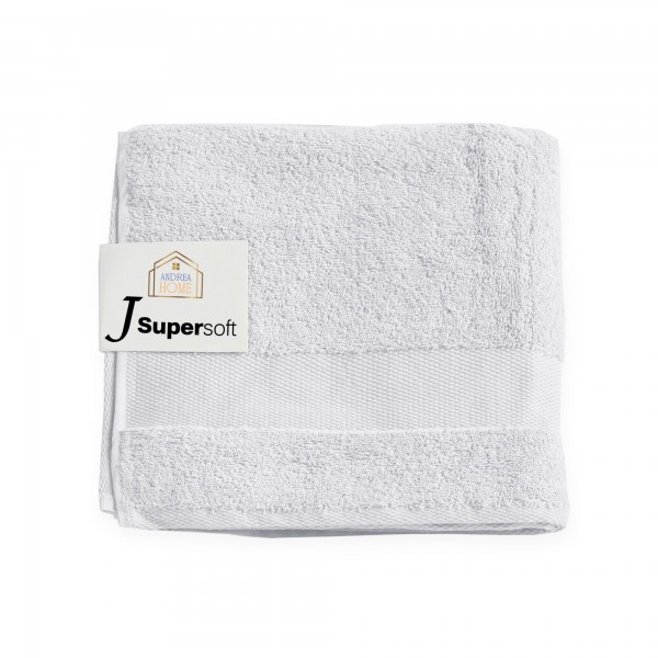 Coppia asciugamani viso + ospite Andrea Home JSuperSoft Bianco