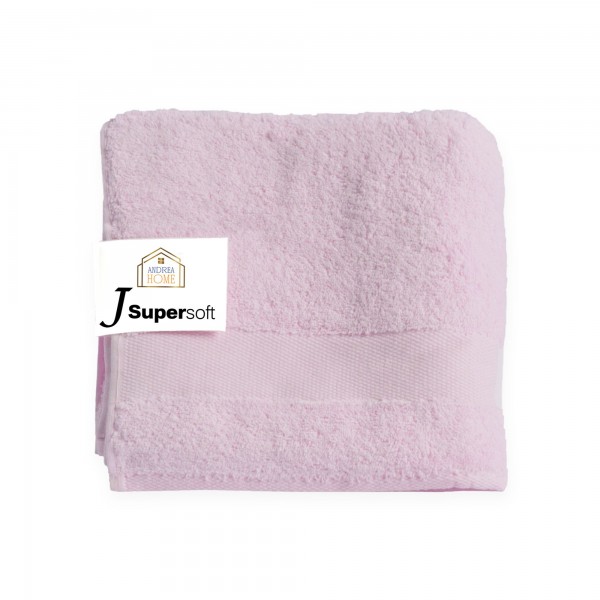 Coppia asciugamani viso + ospite Andrea Home JSuperSoft Rosa
