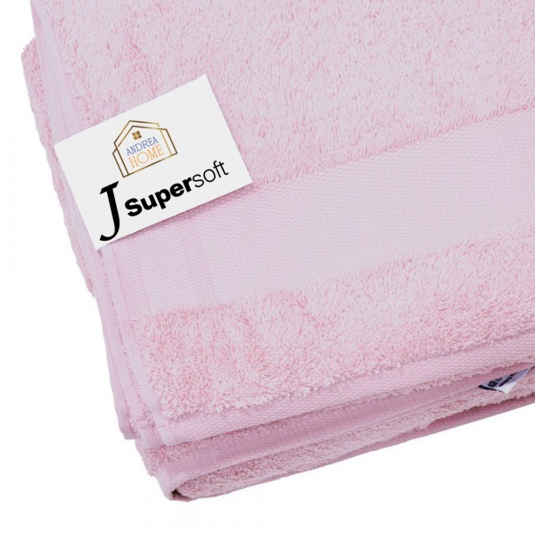 Telo Doccia Extralarge Andrea Home JSuperSoft Rosa