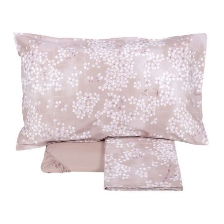 Completo Lenzuola Letto Piazza E Mezza Kimono Fazzini Rosa