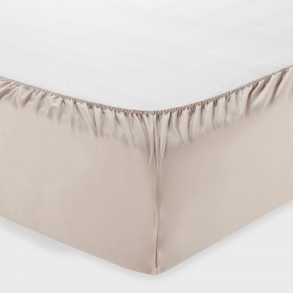 Draps housse pour lit matrimonial Andrea Home I Colorissimi en uni Ivoire