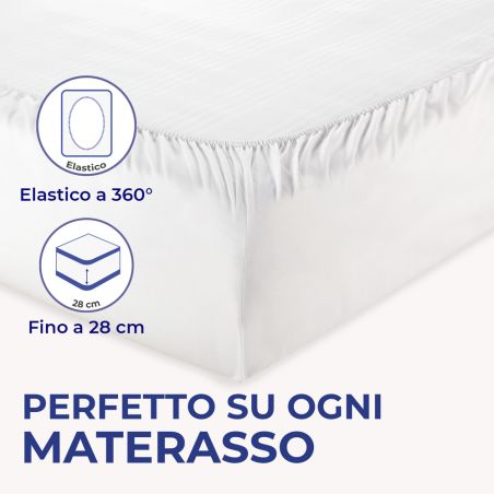 Draps housse pour lit matrimonial Andrea Home I Colorissimi en uni Biscuits croustillants