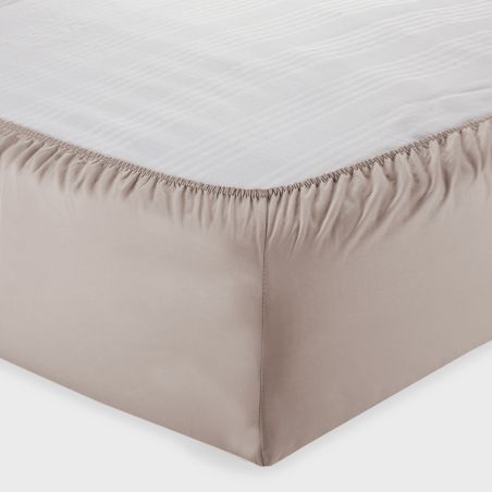 Spannbettlaken für Doppelbett Andrea Home I Colorissimi in Uni-Farbe Leinen