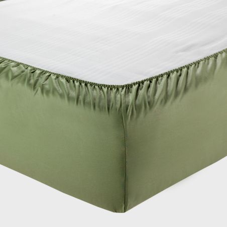 Lenzuolo sotto con angoli letto Piazza e mezza Francese Andrea Home I Colorissimi in tinta unita Verde Celadon