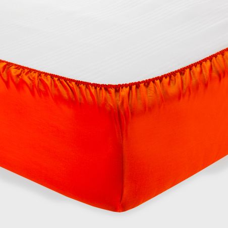 Lenzuolo sotto con angoli letto Singolo Andrea Home I Colorissimi in tinta unita Arancio