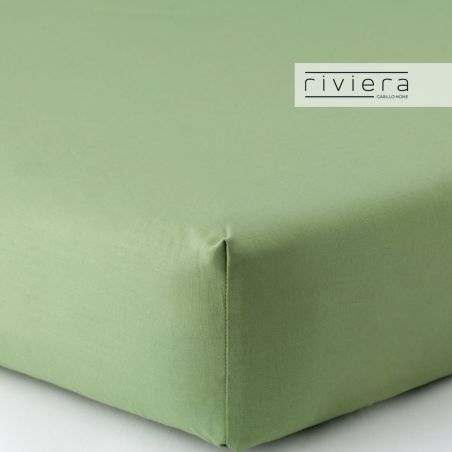 Completo Lenzuola letto Matrimoniale Carillo Riviera Milo colore Verde Celadon