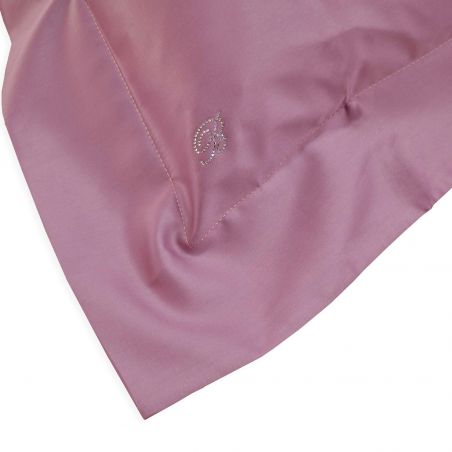 Ensemble de draps pour lit double Blumarine Lory en satin de coton couleur Fard