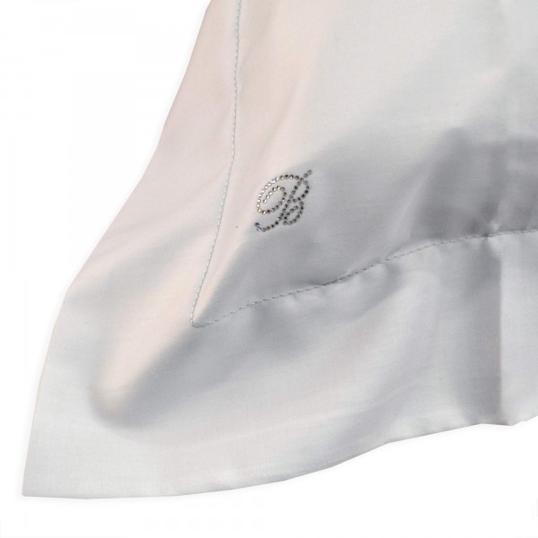 Ensemble de draps pour lit double Blumarine Lory en satin de coton couleur Cristal