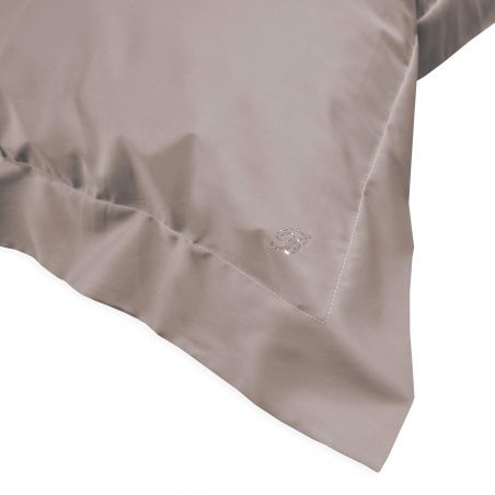Completo lenzuola Matrimoniale Blumarine Lory in raso di cotone colore Argilla
