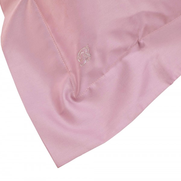 Ensemble de draps pour lit double Blumarine Lory en satin de coton couleur Lotus