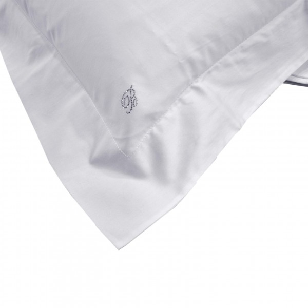 Completo lenzuola Matrimoniale Blumarine Lory in raso di cotone colore Bianco