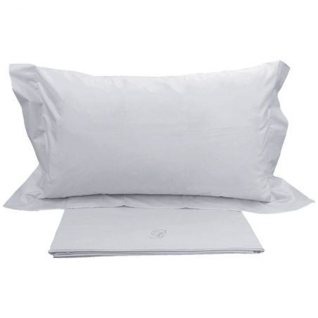 Ensemble de draps pour lit double Blumarine Blu Valentina en percale de coton couleur Blanc