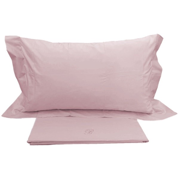 Ensemble de draps pour lit double Blumarine Blu Valentina en percale de coton couleur Glycine