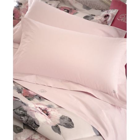 Bettwäscheset für Doppelbett Blumarine Blu Valentina aus Perkal-Baumwolle in der Farbe Grau