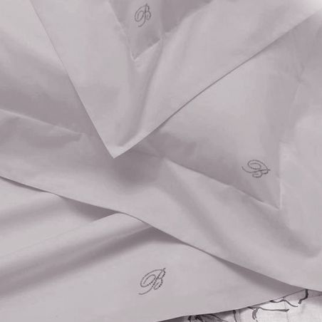 Bettwäscheset für Doppelbett Blumarine Blu Valentina aus Perkal-Baumwolle in der Farbe Grau