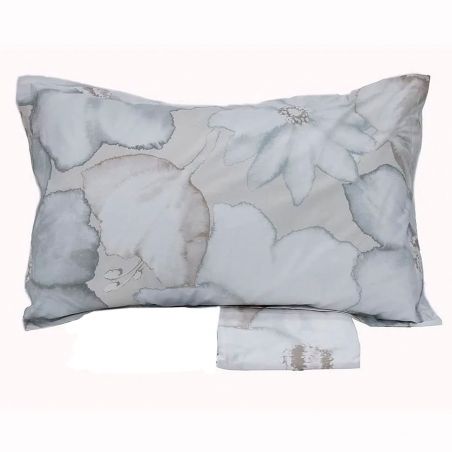 Ensemble housse couette Randi Atelier double couleur gris tourterelle