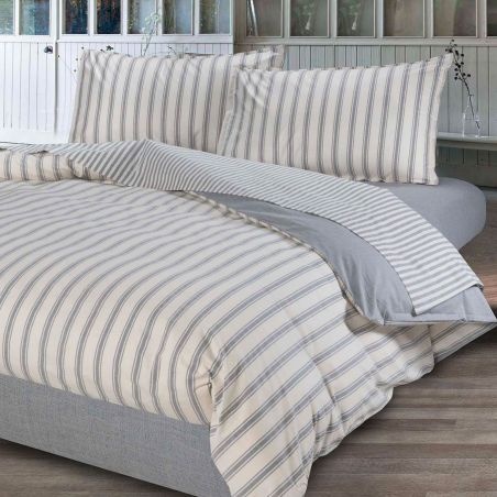 Lenzuolo letto matrimoniale sotto con angoli Natura Jolie Motivo Ares Beige