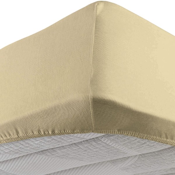 Lenzuolo sotto con angoli elastici Matrimoniale Large Vivacolor DaunenStep Beige