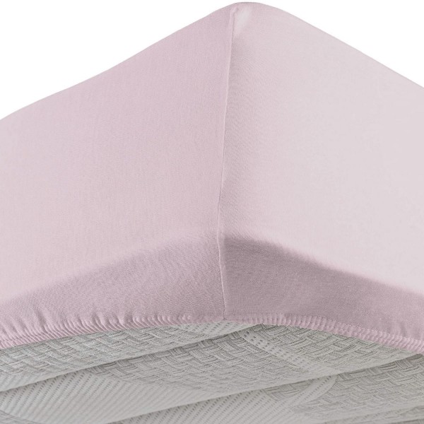 Draps-housses avec coins élastiques pour lit double large Vivacolor DaunenStep Rose