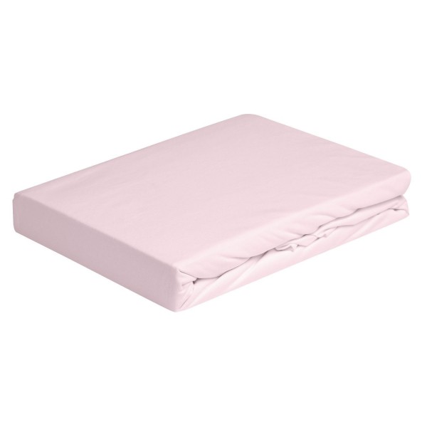Spannbettlaken mit elastischen Ecken für großes Doppelbett Vivacolor von DaunenStep in Rose