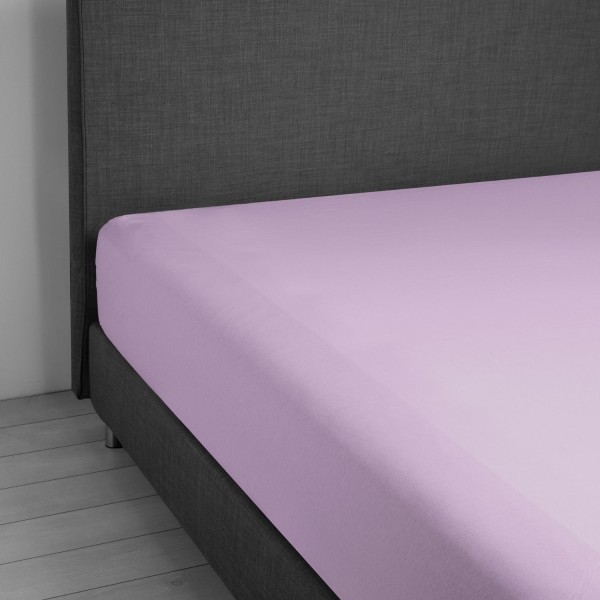Draps-housses avec coins élastiques pour lit double large Vivacolor DaunenStep Violet