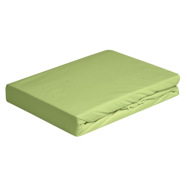 Draps-housses avec coins élastiques pour lit double large Vivacolor DaunenStep Vert Sauge