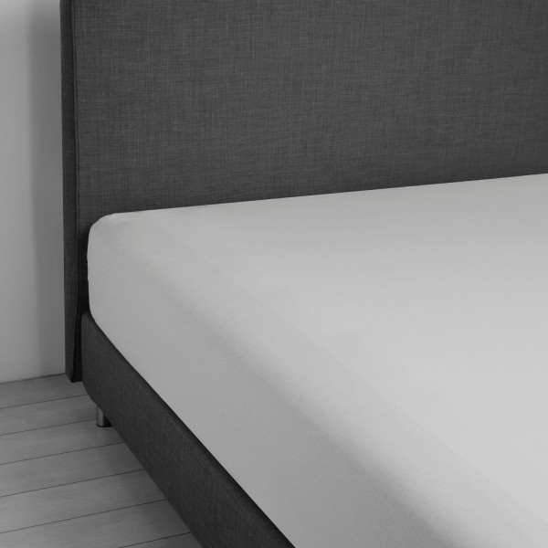 Spannbettlaken mit elastischen Ecken für Doppelbett Vivacolor von DaunenStep in Perlgrau