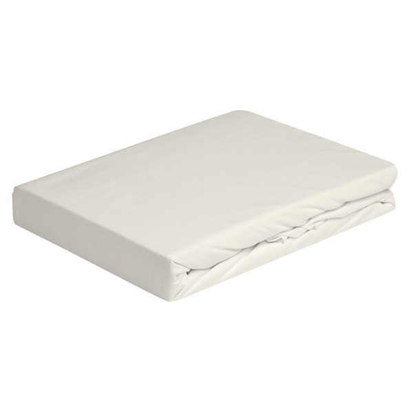 Spannbettlaken mit elastischen Ecken für Französisches Bett Vivacolor von DaunenStep in Elfenbein