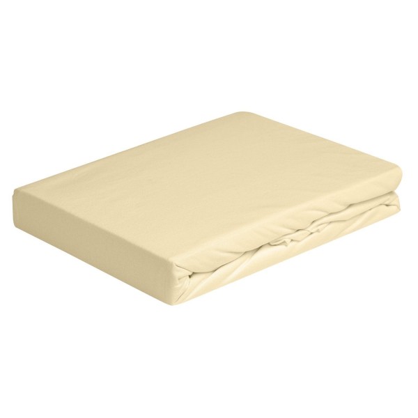 Draps-housses avec coins élastiques pour lit une place et demie Vivacolor DaunenStep Beige