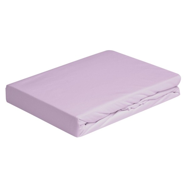 Spannbettlaken mit elastischen Ecken für Einzelbett Vivacolor von DaunenStep in Violett