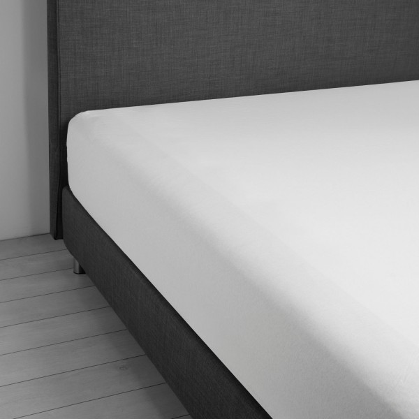 Spannbettlaken mit elastischen Ecken für Einzelbett Vivacolor von DaunenStep in Weiß