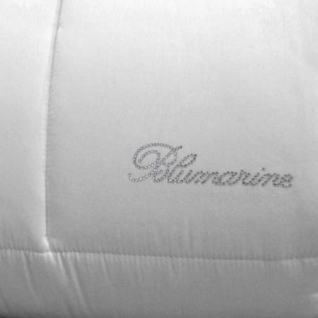 Winter Steppdecke für Doppelbett Blumarine Lory aus Satin in Kristallfarbe