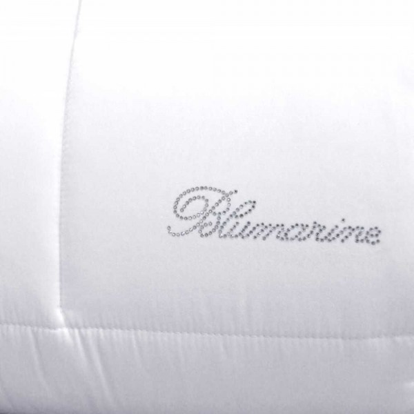 Courtepointe Satin lit double Blumarine Lory couleur blanche