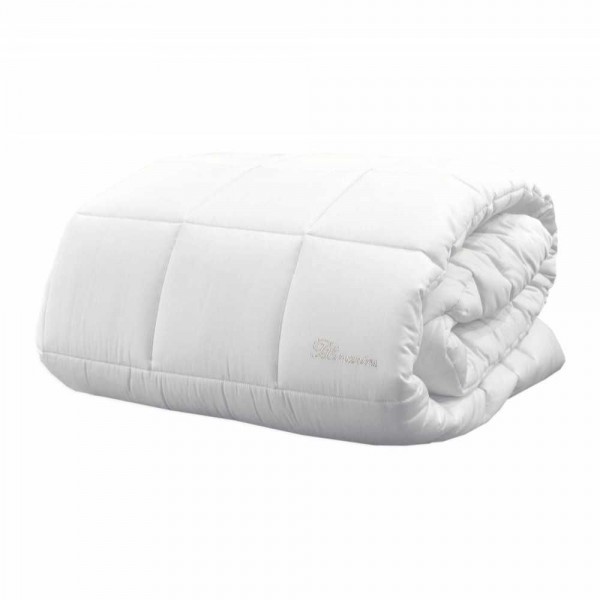 Winter Steppdecke für Doppelbett Blumarine Lory aus Satin weiße Farbe