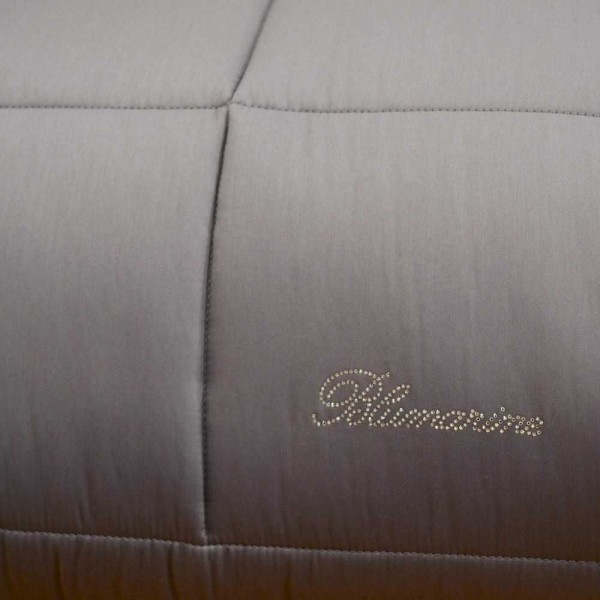 Winter Steppdecke für Doppelbett Blumarine Lory aus Satin Aschefarbe