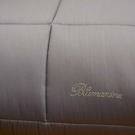 Winter Steppdecke für Doppelbett Blumarine Lory aus Satin Aschefarbe