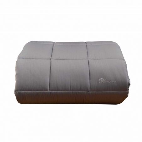 Winter Steppdecke für Doppelbett Blumarine Lory aus Satin Aschefarbe