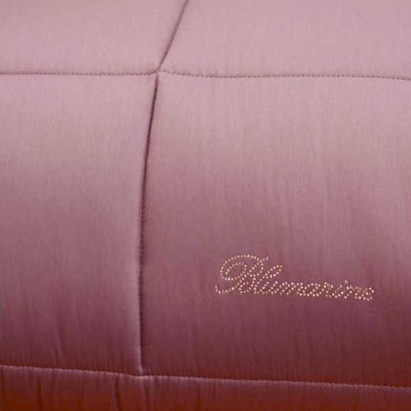 Winter Steppdecke für Doppelbett Blumarine Lory aus Satin in Fardfarbenem