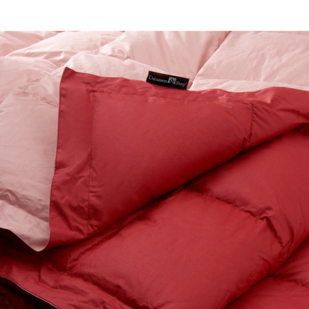 Couette en plumes bicolore pour lit double DaunenStep Romantica couleur rose- CLASSIC WINTER