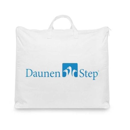 Decke aus Daunen in Bicolor für Doppelbett von DaunenStep Duna Notte d’Argento in grau/anthrazit CLASSIC WINTER
