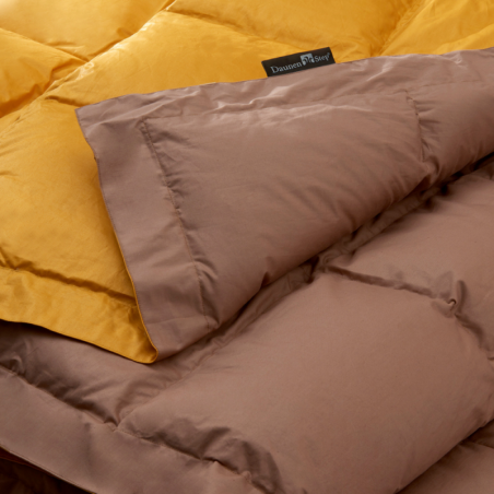 Couvre-lit en plumes bicolore pour lit une place et demie DaunenStep Vintage - DEMI-SAISON