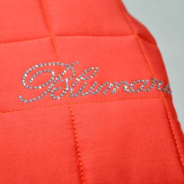 Couvre-lit en satin de coton Matrimonial Blumarine Lory couleur terre rouge
