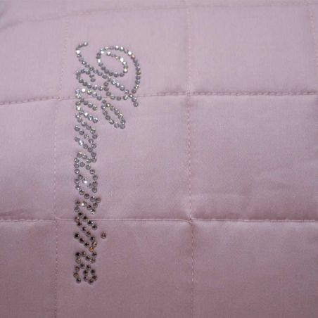 Couvre-lit en satin de coton Matrimonial Blumarine Lory couleur bruyère