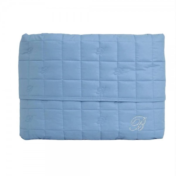 Sommer-Bettdecke für Doppelbett von Blumarine, Blau Valentina, in Tormalina-Farbe aus Perkal