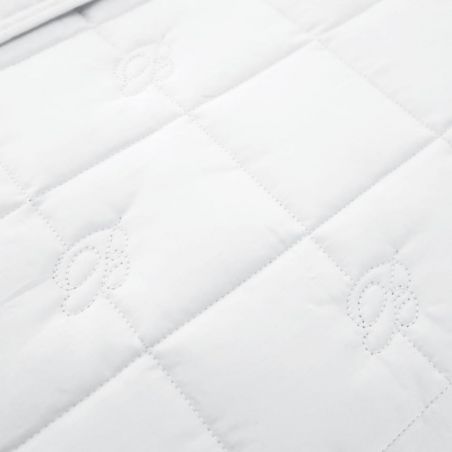 Sommer-Bettdecke für Doppelbett von Blumarine, Blau Valentina, aus weißem Perkal