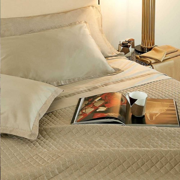 Trapuntino leggero letto Matrimoniale Borbonese Minimal colore Nocciola