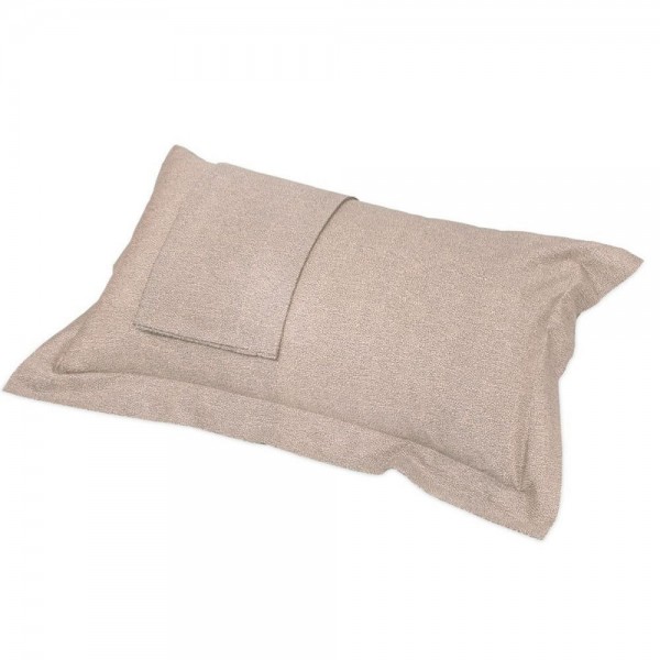 Coppia Federe 3 volants 50x80 Borbonese Minimal colore Nocciola