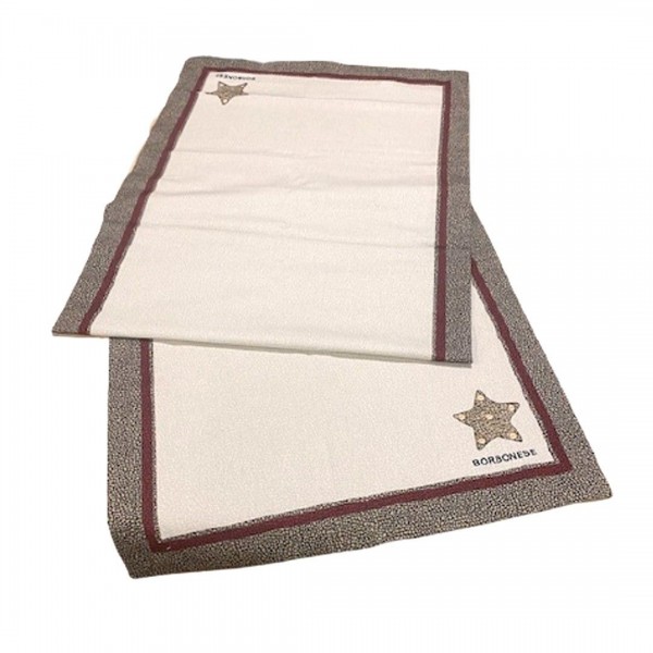Runner Tovaglia Vis a Vis 50x150 Borbonese XMS Natale colore Marrone